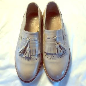 Italian leather loafers, size 8